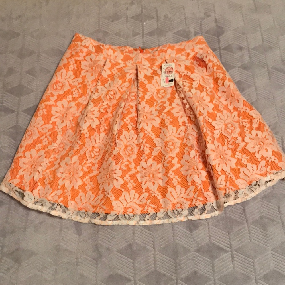 Orange and white skirt